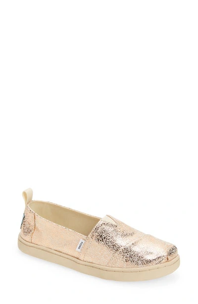 Toms Kids' Alpargata Slip-on Trainer In Gold