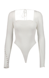 Anna October Women's Chloe Slit Sleeve Knit Top In White