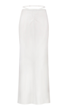 Anna October Women's Simonett Ruched Satin Column Skirt In White