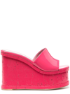Haus Of Honey Lacquer Doll 115mm Platform Sandals In Pink