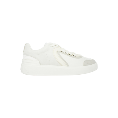 Balmain Trainers In White Suede And Leather