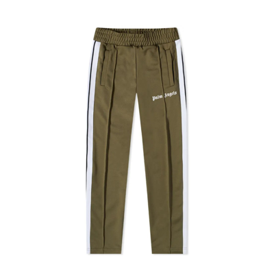 Palm Angels Slim Taped Track Pants In Khaki In Green