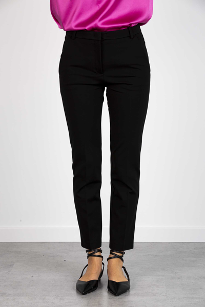 Pinko Dart-detail High-waisted Trousers In Black