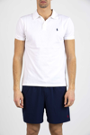 Ralph Lauren Custom Slim Fit Stretch Mesh Polo Shirt In Light Indigo