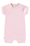 Paigelauren Babies' Short French Terry Romper In Pink