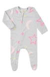 Paigelauren Babies' Footie In Pink Moon/ Star