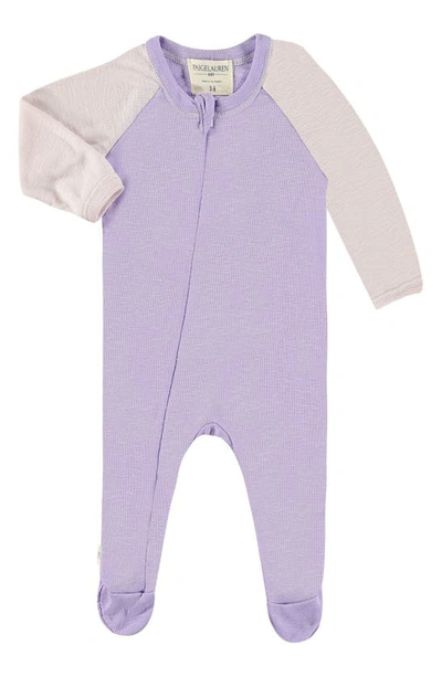Paigelauren Babies' Footie In Purple/ Pink