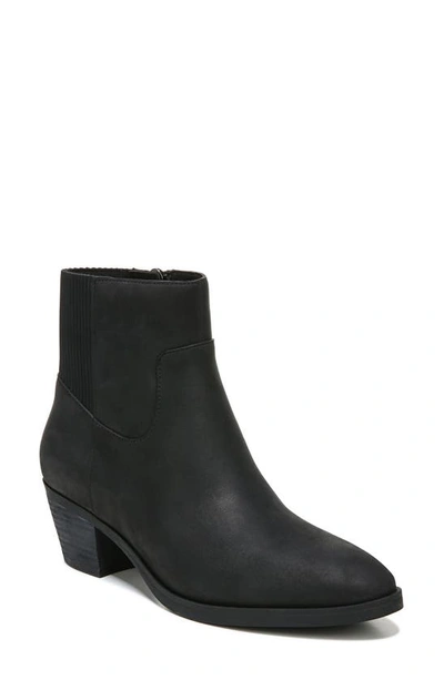Vionic Shantelle Waterproof Leather Bootie In Black Nubuck