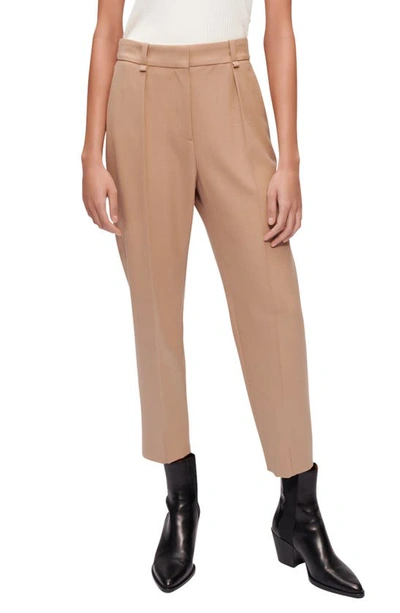 Maje Pylogi Pleated Pants In Camel