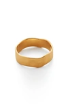 Monica Vinader 18ct Gold Plated Vermeil Silver Siren Muse Band Ring In 18ct Gold On Sterling S
