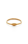 Monica Vinader 18ct Gold Plated Vermeil Silver Siren Muse Mini Band Ring In 18ct Gold On Sterling S