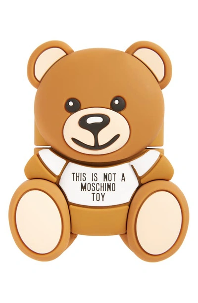 Moschino Teddy Bear Airpods Case In Neutral