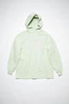 Acne Studios Stamp Logo Hooded Sweatshirt In Pastel Green