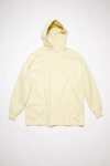 Acne Studios Stamp Logo Hooded Sweatshirt In Vanilla Yellow