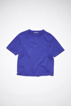 Acne Studios Logo Stamp T-shirt In Sea Blue