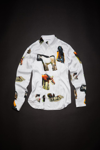 ACNE STUDIOS DIGITAL PRINT SATIN SHIRT