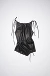 Acne Studios Womens Black Tiam Cowl-neck Satin Top 10 In Black