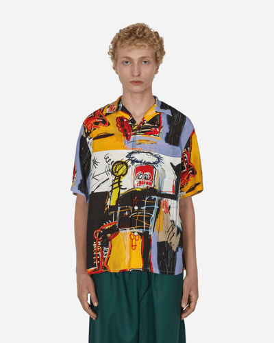 Wacko Maria Jean-michel Basquiat Camp-collar Printed Woven Shirt In Multicolor