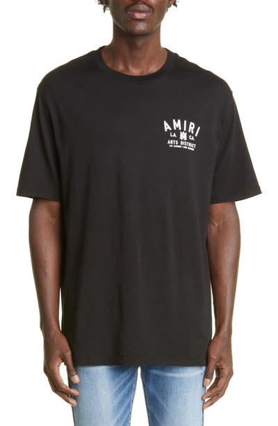 Amiri Stencil Art Distract Logo Crewneck T-shirt In Black | ModeSens