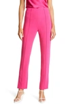 Cinq À Sept Brianne Pintuck Crepe Pants In Hot Magenta