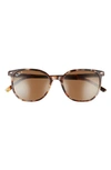 Ray Ban 54mm Polarized Square Sunglasses In Shiny Black/ Green