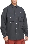 Nike Acg Dri-fit Uv Devastation Trail Button-up Shirt In Grey