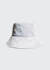 ISABEL MARANT LOIENA LOGO DENIM BUCKET HAT