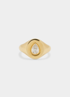 Jemma Wynne Limited Edition Signet Ring With Pear-shaped Diamond In Yg