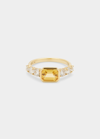 JEMMA WYNNE ONE-OF-A-KIND YELLOW SAPPHIRE AND DIAMOND TOUJOURS RING