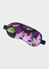 Niluu Printed Vegan Silk Sleep Mask In Purple