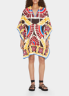 La Doublej Plac&eacute;e Terry Poncho Coverup In Solar Placee