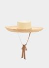 Sensi Studio Upturn Seashells Straw Beach Hat In Beige Taupe
