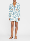 Simkhai Londyn Collage Floral-print Cutout Mini Dress In Ivory Print
