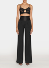 TOM FORD TULLE CUTOUT CROP BRA TOP