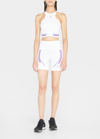 Adidas By Stella Mccartney Truepace Running Crop Top In White