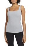 Nike Yoga Luxe Women's Shelf-bra Tank In Particle Grey,heather,platinum Tint