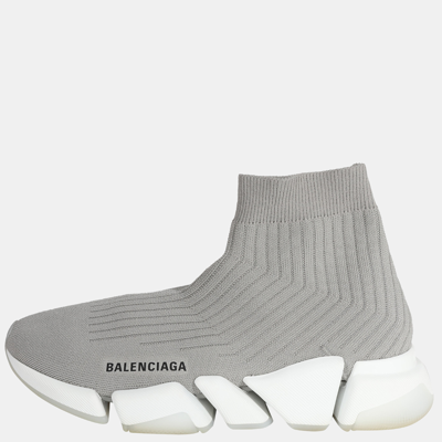 Pre-owned Balenciaga Grey Speed 2.0 Sneaker Eu 39