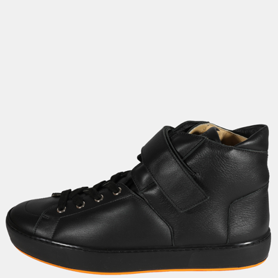 Pre-owned Hermes Black Jackson Veau Satin Sport Sneaker Eu 39