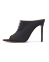 Gianvito Rossi Clear Stripe Stiletto Mule Sandals In Black