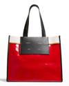 Proenza Schouler White Label Morris Xl Coated Canvas Tote Bag In Crimson