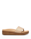 DONALD J PLINER FIFI CROCO WEDGE THONG SANDALS