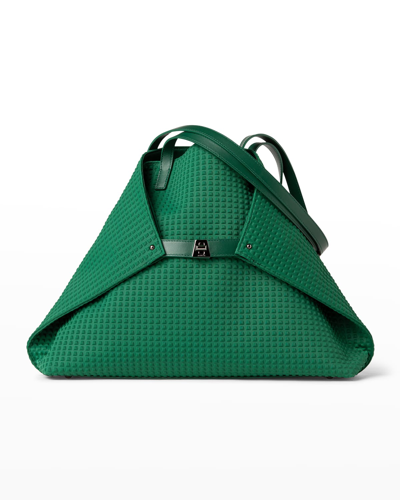 Akris Ai Medium Convertible Techno Shoulder Bag In Aloe