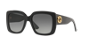 Gucci Gradient Grey Square Ladies Sunglasses Gg0141sn 001 53 In Black