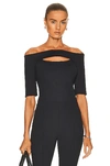 ROSETTA GETTY CUTOUT OFF THE SHOULDER TOP