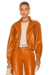 Jonathan Simkhai Ronan Vegan Leather Jacket In Copper