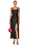 Acne Studios Drawstring Midi Dress In Black