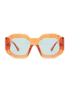 Versace Medusa Square Plastic Sunglasses In Orange