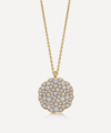 Astley Clarke 14ct Gold Plated Vermeil Silver Asteri Diamond Slice Pendant Necklace In Gold