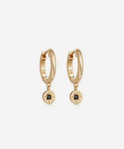 Astley Clarke 18ct Gold Plated Vermeil Silver Polaris Black Spinel Drop Earrings