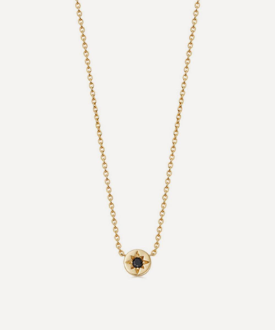Astley Clarke Polaris 18ct Yellow Gold-plated Vermeil Sterling-silver And Black Spinel Pendant Necklace